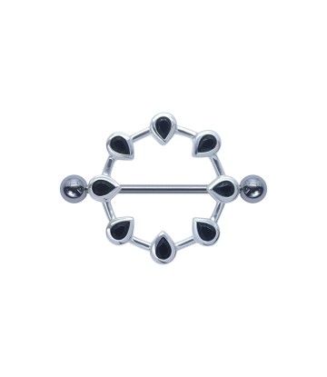 Black Nano Nipple Piercing PN-503 